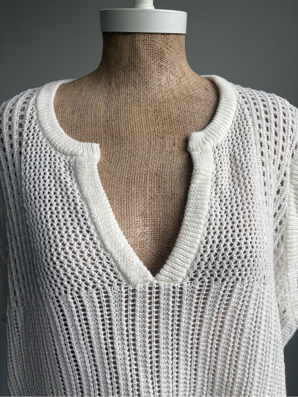 Torrid Pointelle V-Neck Pullover Sweater 2X - Picture 10 of 13